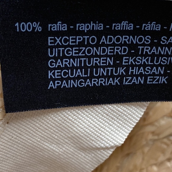 NWT. Zara Natural Raffia Hat with a Contrast Band. Size S. - Picture 9 of 10